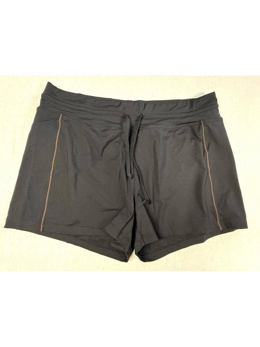 Athleta Bathing Suit Swim Shorts Women Sz L Black Outdoor Hiking Summer
